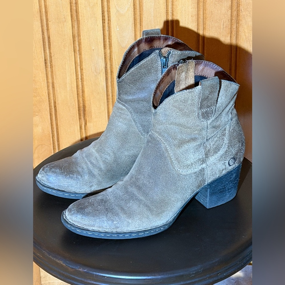 Born Western Style Ankle Boots Leather Size 9 - Picture 4 of 10